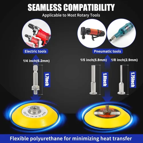 3 Inch Sanding Disc Drill Polishing Kit 133 PCS Wet Dry Headlight Restoration Hook and Loop Sandpaper Rotary Tools Multi-Grit Buffing Pads for Car Wood Metal Glass Resin