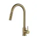 Brushed Gold Kitchen Sink Faucet Pull Out Water Tap Single Handle Mixer Tap 360 Rotate