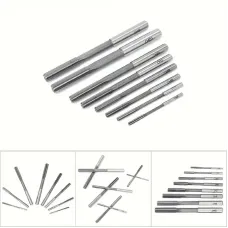 8PCS High-Speed Steel Chucking Reamer Set H7 Tolerance 3mm-10mm Diameters Straight Flute Milling Cutter for Lathe Machines