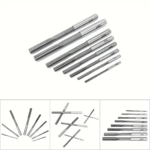 8PCS High-Speed Steel Chucking Reamer Set H7 Tolerance 3mm-10mm Diameters Straight Flute Milling Cutter for Lathe Machines