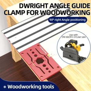 ENJOYWOOD Track Saw Circular Saw Square Right Angle Guide Rail Angle Stop for DeWalt Guide Rail
