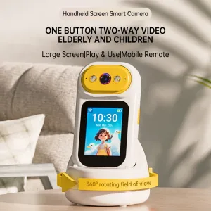 2.8inch Screen Handheld Surveillance Camera Ultra Clear Large Screen Two-Way Video WIFI 4G 360 Rotation Extended Battery Life Home Security