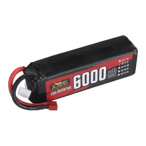 ZOP Power 11.1V 6000mAh 100C 3S LiPo Battery T Plug for RC Car