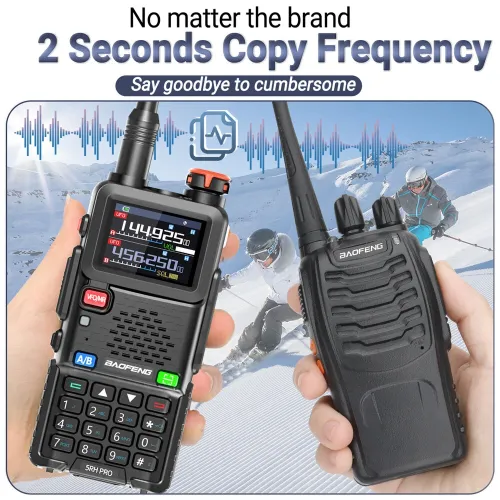 BAOFENG UV-5RH PRO Walkie Talkie 10W GPS 640 Channels Type-C Charging NOAA Weather Radio Two Way Ham Radio