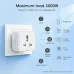 Tuya Smart Home WIFI Plug Socket 16A Universal Travel Universal Conversion Socket Outlet Power Monitor Timer Countdown Function Voice Control with Alexa Google Home