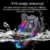 Y20 Motorcycle Helmet Bluetooth Headset 5.3 Bluetooth Headset IPX6 Waterproof with RGB Colorful Lights Split Installation Connect to AI Voice Assistant