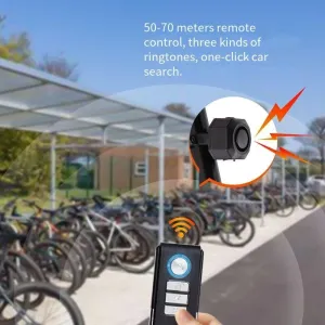 XANE110dB Bicycle Anti-theft Alarm Lock Wireless Control 70m Range 180 Days Standby USB Rechargeable Waterproof Vibration Alarm for Electric Scooter Bicycle Motorcycle Security Device