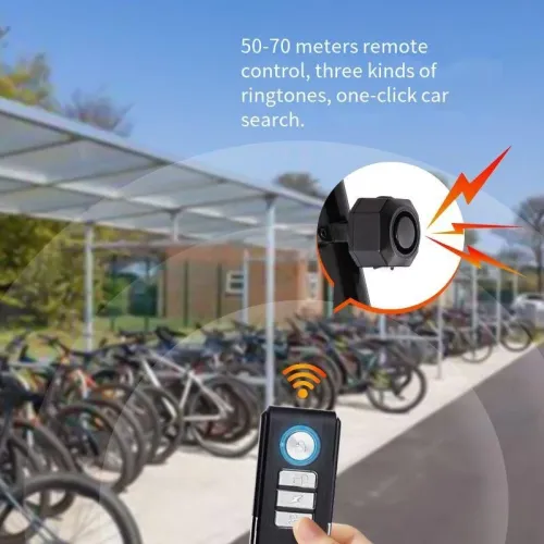 XANE110dB Bicycle Anti-theft Alarm Lock Wireless Control 70m Range 180 Days Standby USB Rechargeable Waterproof Vibration Alarm for Electric Scooter Bicycle Motorcycle Security Device