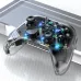 G6 Pro Wireless bluetooth Transparent Gaming Controller with Hall Trigger Carbon Film Joystick RGB Lighting Six Axis Gyro Vibration Macro Back Keys for PC Switch Android iOS
