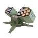 NIKOLATOY Anti-Aircraft Missile Shaped Battery Storage Box 27 Holes Suitable for AA/AAA batteries DIY Novel Creative Appearance Desktop Ornaments Science Discovery Toys