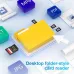 Budi CP585Y Folder Style Reader 4 Card Simultaneous Reading 4 SD+11 TF Cards Storage USB3.0 Type-C 5Gbps High Speed Data Transfer Portable Card Reader