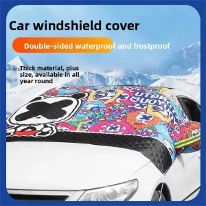 Thick Oxford Fabric Car Windshield Snow Cover Waterproof Frostproof Sunshade Universal Fit for Cars SUVs
