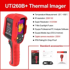 UNI-T UTi260B+ UTi165B+ Infrared Thermal Camera 256x192 ResolutionHandheld  Infrared Imager   -20 to 550Waterproof Heat Detection Pipeline Automotive Inspection Tool