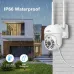 Hiseeu 3MP WiFi Camera Set Wireless PTZ Cam Auto Tracking Motion Detection Two-way Audio Night Vision IP66 Waterproof Record Playback CCTV Security Camera System EU Plug
