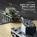 1/64 2.4G Mini RC Tank Desktop Simulation Battle Tracked Full Proportional Remote Control Shooting Vehicles Models with Infrared Combat 360 Rotating Turret Micro Toys
