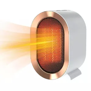 1200W Ceramic Space Heater Flame Retardant Compact Design Overheating Protection Portable Electric Heater for Desk Small Room Office Winter