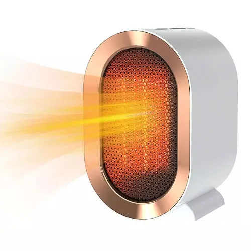 1200W Ceramic Space Heater Flame Retardant Compact Design Overheating Protection Portable Electric Heater for Desk Small Room Office Winter