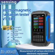 VT-ER3 5-in-1 Electromagnetic Radiation Tester Comprehensive Radio Frequency Electric Field Magnetic Field Strength Temperature Humidity Tester with Customizable Settings