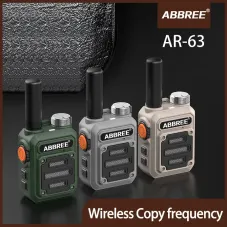 ABBREE AR-63 Mini Walkie Talkie Wireless Copy Frequency Long range Type-C Charger for Hotel Business Two Way Radio