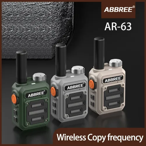 ABBREE AR-63 Mini Walkie Talkie Wireless Copy Frequency Long range Type-C Charger for Hotel Business Two Way Radio
