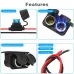 Car Socket with Blade Fuse 2-Socket  Splitter 12V Lighter Power Outlet Replacement Waterproof Plug for Car Marine Truck ATV RV