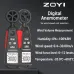 ZOYI ZT-FS1 High Precision Anemometer Wind Speed, Temperature and Humidity Measurement 0.4 - 30.00m/s with Clear LCD Display Perfect for Weather Observation and Scientific Research