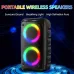 HY-3317 Portable bluetooth Speaker Wireless Speakers RGB Light Dual Subwoofers Tweeter Support U Disk AUX TF Card Playback Outdoors Karaoke Speakers