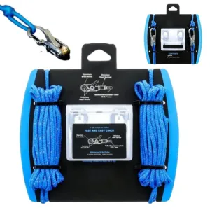 Cable Puller Set Stainless Steel Rope Regulator Knotless Rope Adjuster Marine Grade Design 6 Hooks Portable Tie Down Tool Camping Boating Outdoor Utility Lightweight Rope Manager