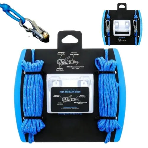 Cable Puller Set Stainless Steel Rope Regulator Knotless Rope Adjuster Marine Grade Design 6 Hooks Portable Tie Down Tool Camping Boating Outdoor Utility Lightweight Rope Manager