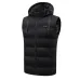 TENGOO HT-11 11 Areas Unisex Heated Hooded Vest Unisex 3-Gears Temperature Control USB Electric Thermal Vest Winter Outdoor Warm Clothing