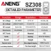 ANENG SZ308 Digital Multimeter Handheld AC/DC Voltage Current Resistance Ammeter with Diode Wave Output HFE Transistor Measurement and Low Battery Indication