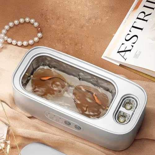 Ultrasonic Glasses Cleaning Machine Dual Compartment Jewelry Eyeglass Third Gear High Frequency Vibration Washing Machine