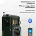 Hanrongda HRD-700 Radio Full Band MW/FM/SW/WB Radio Portable Multimedia Music Player 110 Stations Supports bluetooth TF Card Receiver Signal for Home Gatherings Outdoor Activities