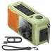 Docreate ER-64P Portable Solar Radio 7-in-1 Hand Crank Flashlight Power Bank Compass NOAA Weather Alert Emergency Charger Outdoor Essentials