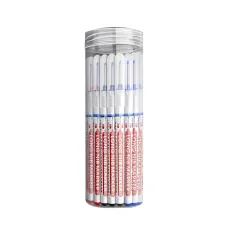 10pcs Multi Purpose Deep Hole Marker Pens Long Nib Design 20mm Tip Waterproof Ink Black Blue Red Marking for Woodworking Construction Industrial Use