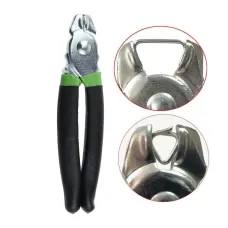Hog Ring Pliers Kit 200Pcs Galvanized Rings Rust Resistant Non Slip Grip Spring Loaded Multi Size Compatible for Fencing Upholstery Auto Seat Covers Pet Cages Netting Bagging Traps Sausage Packaging