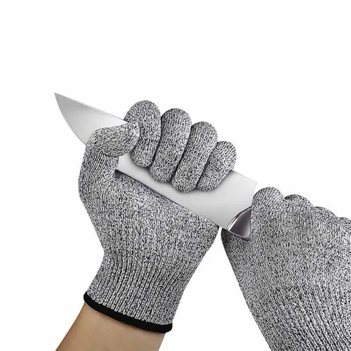 1 Pair Anti-cut Protective Kitchen Gloves 5 Level Protection Cutting Kitchen Gloves Safety Protection Hand Gloves Garden Safety