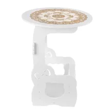 Coffee Table Desk Bedroom Balcony Side Table European Small Round table 36 * 46 * 23.5cm Rack Storage Organizer For Home Office