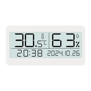 Magnetic Suction LED Simple Clock Back Light Desktop Clock Temperature And Humidity Alarm Clock Decorative Ornaments Silent Small Alarm Clock