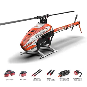 Goosky Legend RS6 6CH 3D Aerobatic 600 Class Flybarless RC Helicopter with Main Blade and Tail Blade Combo Version PNP