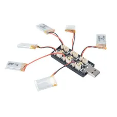 1S 6CH USB Charger 3.7V/4.2V 3.8V/4.35V Charging Hub Board PH1.25 Ph2.0 Adapter for RC Drone Quadcopter Lipo LIHV Battery