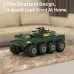 HW Y1802 RTR 1/32 2.4G 8WD RC Car Tank Amphibious Waterproof 360 Rotation LED Light Radio Control Armored Vehicles Models Boys Gifts Toys