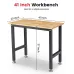 ENJOYWOOD 41 inch Workbench Workstation with Rubber Wood Top 1500 LBS Load Capacity for Woodworking Garage Workshop Office Shop