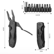 IPRee Multifunctional Pliers Outdoor Home Portable Outdoor Survival Folding Plier Screwdriver Hand Tool Car Emergency Tool