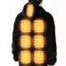 TENGOO HS09 Smart Heated Hoodies Sweater 9 Heating Areas Quick Heating USB Rechargeable Washable Safety Fashion Oversize Jacket for Winter Outdoors Keep Warm