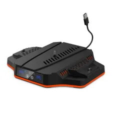 DOBE PS5 Slim Game Console Cooling Base with RGB Colorful Ambient Light Game Controller Charging Station TP5-3583