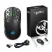 HXSJ T90 2.4G Triple Mode Wireless Mouse 800-3600DPI Adjustable RGB Backlight 750mAh Type-C Rechargeable Gamer Mouse