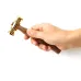 Brass Hammers Solid Mirror Polished Commencement Starting Hammer Wooden Handle Leather Craft Workshop DIY Tool