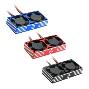 For OKHL Radiator 540 550 3650 3660 3670 Motor Cooling High Speed Metal Dual Fan 3010 1/7 1/8 1/10 Engine RC Cars Vehicles Models Spare Parts