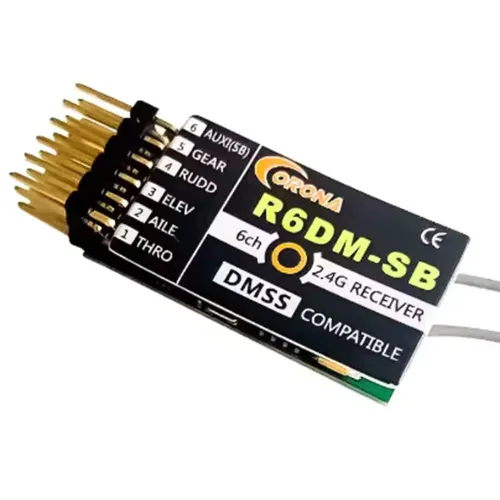 CORONA R6DM 2.4GHz 6CH DMSS Compatible Receiver for JR XG6 XG7 XG8 XG11  XG14 Radio Transmitter